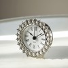 NIKKY HOME Small Table Clock with Faux Pearls Battery Operated