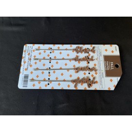 Unbranded NEW! 4 Sentimental Charming Wishful Blessed Thankful Grateful Party Serving Ute