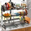 ADBIU Over Sink Dish Drying Rack (Expandable Height/Length) Snap-On Design