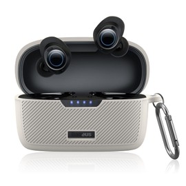 PUCGUE for Baseus Bowie MA10 Case, Silicone Case for Bowie MA10 Bluetooth Earbuds, Anti-Scrach Shockproof Protective Cover for Baseus MA10 Wireless Earbuds with Keychain (Off White)