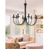 Trans Globe Lighting 9018 BK Indoor Candle 26.5" Chandelier, Black