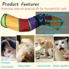 PUBAMALL Túnel para Gatos, Juguete Extensible Plegable para Jugar con