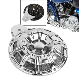 Unbranded Chrome CNC Aluminum Speaker Horn Cover For Harley Touring Dyna Sportster Fat Boy