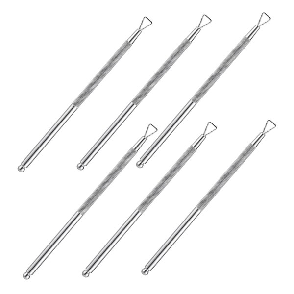 PACKOVE 6pcs Stainless Steel Nail Care Tools for Manicure Pedicure