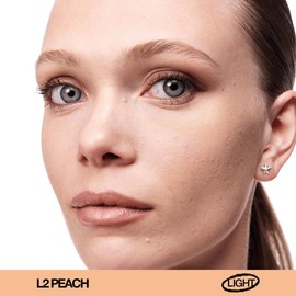 about-face THE PERFORMER Skin-Focused Foundation L2Peach – Medium Coverage, Long-Wear, Breathable & Buildable Base – Clean, Vegan, Hydrating Formula with Blue Agave & Chlorella – 1.08oz