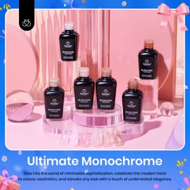 Beetles Jelly Gel Nail Polish Set, 6 Colors Milky White Nude Pink Sheer Brown Gel Polish Kit Nail Concealer Translucent Effect Soak Off Uv French Nail Art Gift for Women Ultimate Monochrome Collection