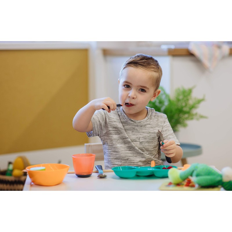 Tommee Tippee Big Kids Stainless Steel First Cutlery Set, Rounded