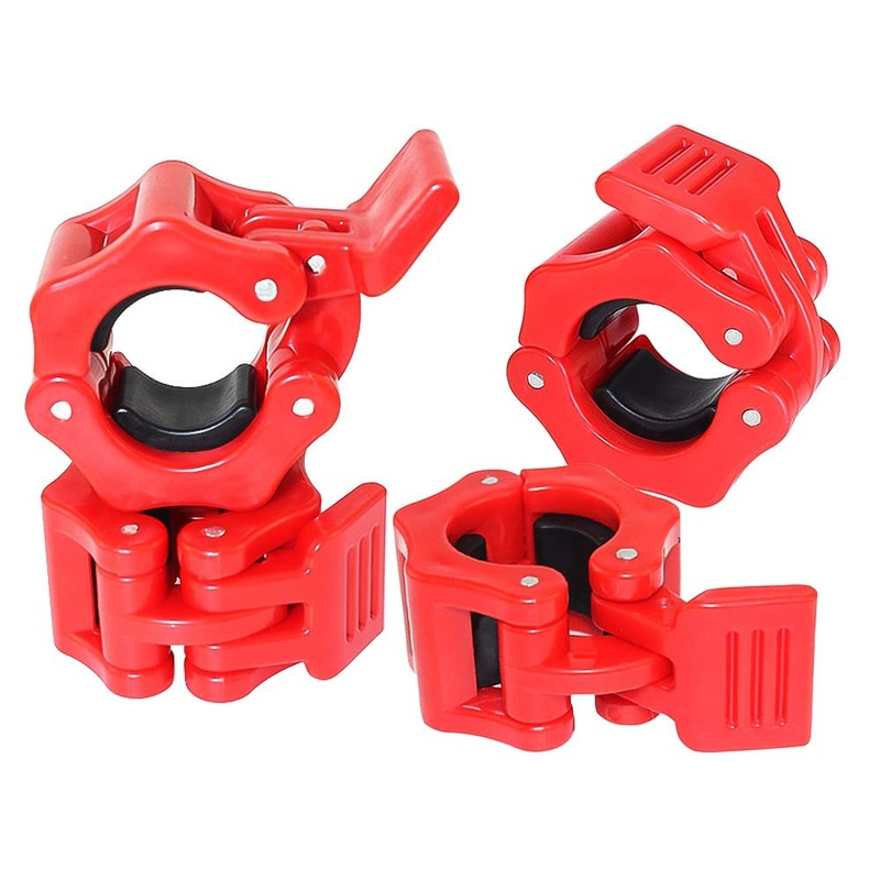 Rayong 4 Pcs 1 Inch Olympic Barbell Clamps Collars, Weightlifting