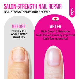 CHUCHU Nail Strengthener and Repair for Women: Nude Extra Strong Hardener and Growth Treatment for Damaged Peeling Thin Nails - Nail Adhesive for Salon Home Manicure Beginners Need UV Cured
