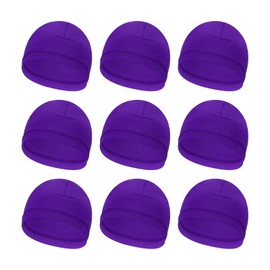 PATIKIL Helmet Liner Skull Cap for Men, 9 Pack Sweat Wicking Hats Stretchy Under Helmets Caps for Running Bicycle Motorcycle Cycling, Purple