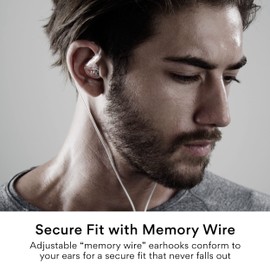 MEE Audio M6 - Auriculares deportivos con cable, auriculares en la oreja, control remoto de 3 botones, auriculares a prueba de sudor para correr, gimnasio/entrenamientos con gancho de memoria para las