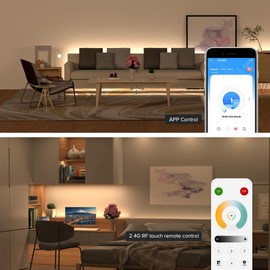 BTF-LIGHTING SP630E Bluetooth Controllers 4 Zones 2.4GHz RF RB2 Remote Kit Support FCOB COB SMD PWM or SPI CCT Dual White Tunable Color Temperature LED Strip WS2811 IC etc DC5V DC12V DC24V