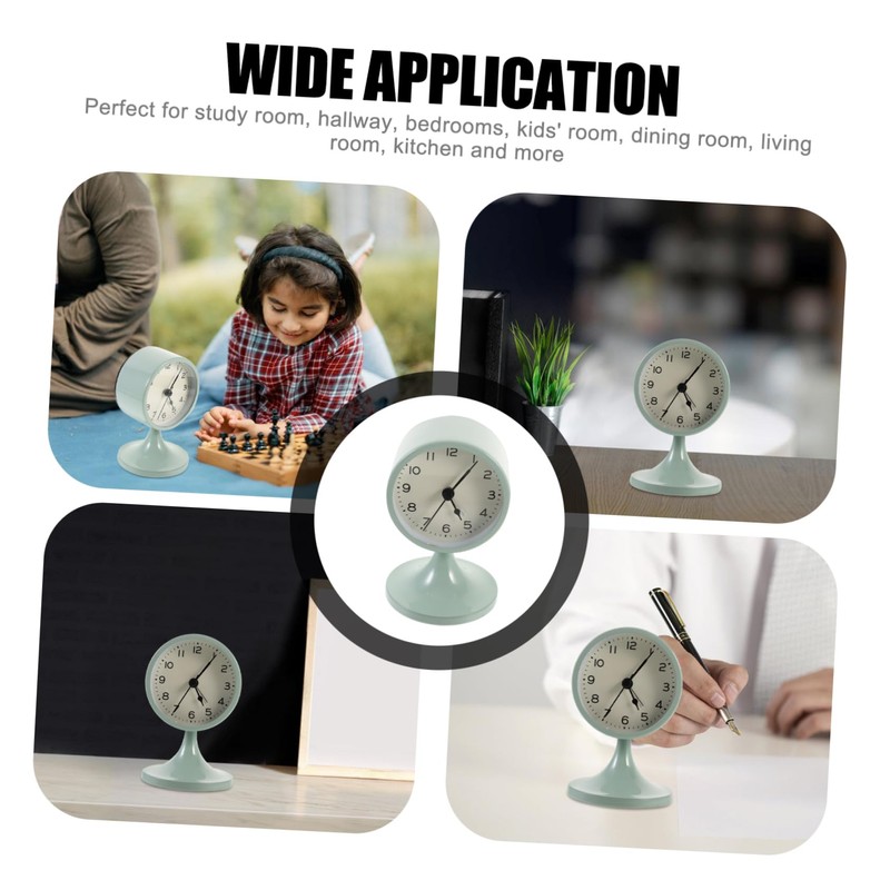 GRIRIW Elegant Silent: Vintage Round Alarm Clock Bedroom Table Clock