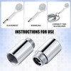Amylove 2 Pcs Shower Head Extension Arm Stainless Steel Shower