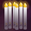 SafeFlame Flickering Hand Held LED Candles - Batteries Included -
