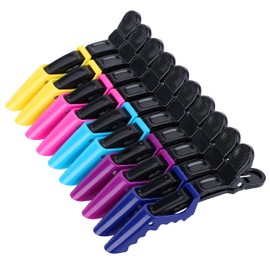 HH&LL HH&LL Hair Clips for Women C Wide Teeth & Double-Hinged Design C Alligator Styling Sectioning Clips of Professional Hair Salon Quality - 10Pack (Mixing)