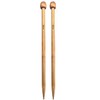 Weabetfu Bamboo Knitting Needle Straight Single Pointed 13.8-inch Length Knitting