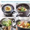 Stainless Steel Vegetable Steamer Basket, Collapsible Steamer Inserts with Anti-hot