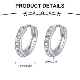 LuLiyLdJ Silver Women's Earrings, 3 Pairs Hoop Earrings Set, Hypoallergenic Small Sleep Hoop Earrings, 10 mm