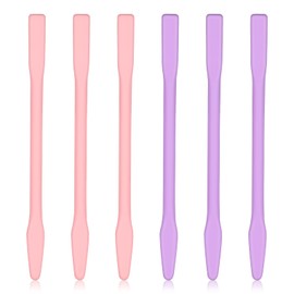 6 PCS Eyebrow Wax Sticks Non-stick Wax Spatulas Silicone Spatula Waxing Applicator Reusable Wax Sticks Hard Wax Sticks for Home Salon Body Use