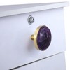 mookaitedecor Amethyst Crystal Cabinet Knobs with Screws Set of 2,