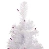 2' Pre-lit Rockport White Pine Artificial Christmas Tree Purple Lights