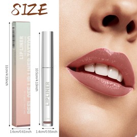 LOPHE Removable Lip Liner Pencils, 3 Pieces, Plump Removable Pigmented Lip Liner, Waterproof Peel Off Lip Liner Pencil, Long-Lasting and Pigmented Lip Liner Pen, 2.5 ml