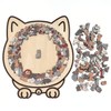 Cat Shape Wooden Puzzle, Cat Outline Frame with Acrylic Cover,