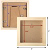 4x4 Grain Picture Frames Square Classic Natural Wood 6 Pack