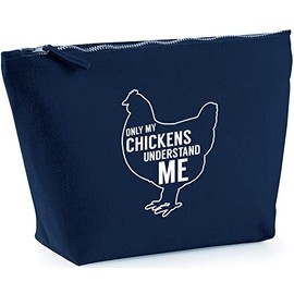 Hippowarehouse Only my Chicken understands me printed make up cosmetic wash bag 18x19x9cm