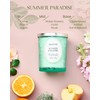 M&SENSE Summer Paradise Citrus Floral Scented Candles, Natural Soy Wooden