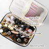 Large Makeup Bag Travel Cosmetic Bags with Brush Compartment and