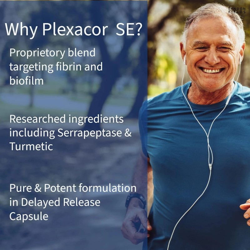 iEnzymes New Plexacor Multi-Enzymes Fibrin Defense, 6-in-1 Super Enzyme Blend