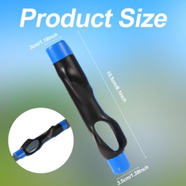 lasuroa Golf Swing Trainer, 6in Long Black & Blue Golf Grip Training Aid Portable Anti-Slip Golf Club Swing Aid Click Stick Golf Wrist Trainer for Men Correct Hand Position & Grasp Accessories