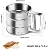 Powder Sugar Sifter for Baking,Stainless Steel Flour Sieve,Handheld Powder Flour