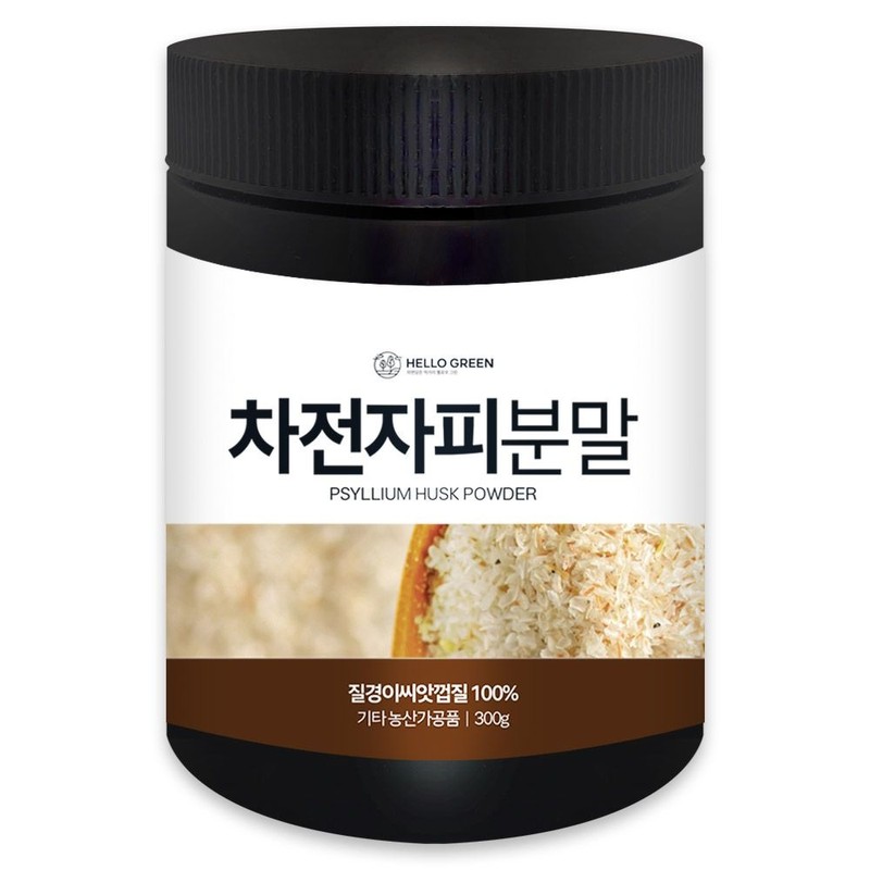 hello green 헬로우그린 차전자피 분말 가루 식이섬유 300g(통)