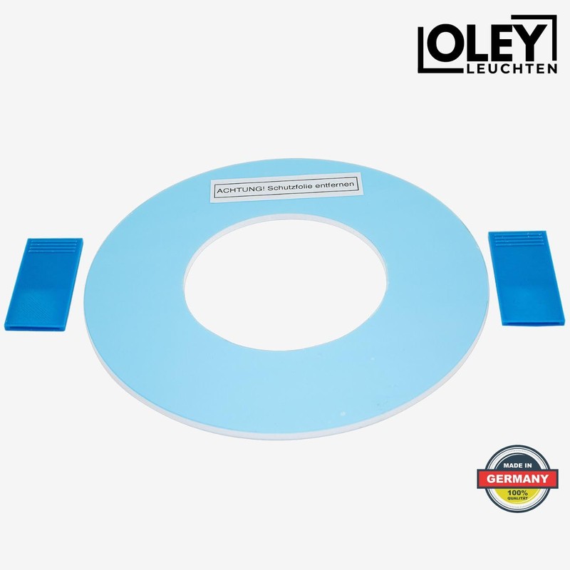 Compensation panel for recessed spotlights Ø 15 cm with spring