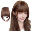 GFun Bangs Wig, Natural Side Bangs, Full Hand Plant, Partial