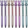 Maydahui Cute Rabbit Crystal Ballpoint Pen, Set of 12, Oil-based,