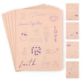 Pre-Printed Tattoo Practice Skins - 5 Pack | Pre Printed Designs | Fine-Line Set | Premium 3mm Thick | Fake Skin