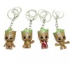 Unbranded 4-Pack Baby Groot Keychain Groot Key Ring