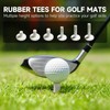 16-Piece Rubber Golf Tees for Mats,Driving Range & Indoor Golf
