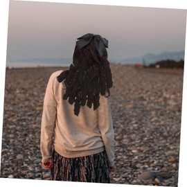 WOONEKY Bow Decorated Curly Wavy Wig for Women Elegant Synthetic Hair Accessory for Dancing Parties Weddings Special Occasions Adds Volume Fullness to Your Hairstyle