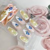 24Pcs Summer Fruit Press on Nails Almond Fake Nails Cute