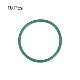 sourcing map Pack of 10 Fluororubber O-Rings FKM Seal for Machines Piping 58 mm AD 51 mm ID 3.5 mm Width Green