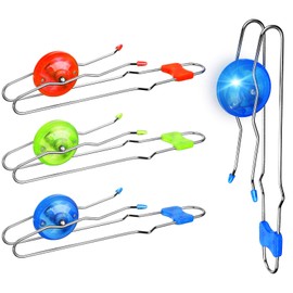 3 Pieces Retro Magic Rail Twirlers Flashing Gyro Wheel Classic Rail Twister Magnetic Yoyo Toy with Mesmerizing Rotating and Lighting Effects Magnetic Gravity Defying Stunt Toy for Adults and Teens
