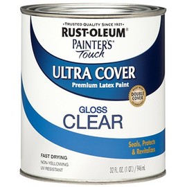 Painters Touch 242057 Painter's Touch Ultra Cover Latex Paint, Clear Gloss, Qt. - Quantity 22