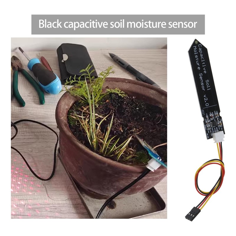 ECSiNG 6PCS Capacitive Soil Moisture Sensor Hygrometer Module V1.2 Corrosion