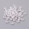 Handicraft Emporium Flat Round Alphabet Acrylic Beads | Approx 20g