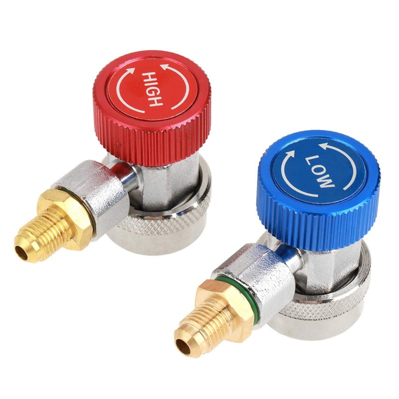 AC R134A Adapter, High Flow Safe Design 1/4" High Low